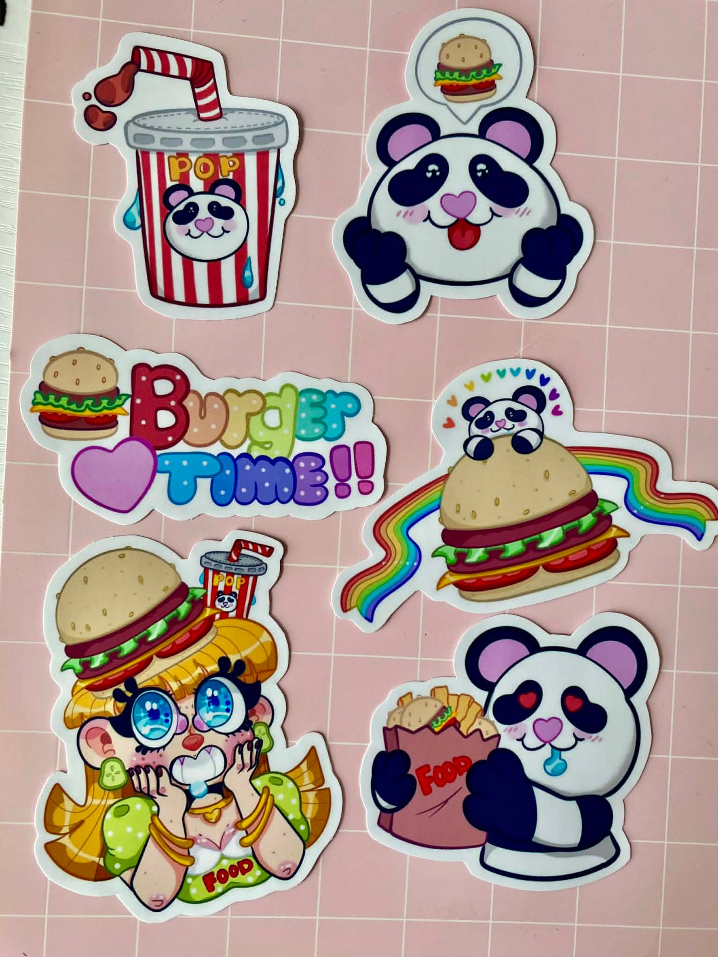 Burger time sticker pack