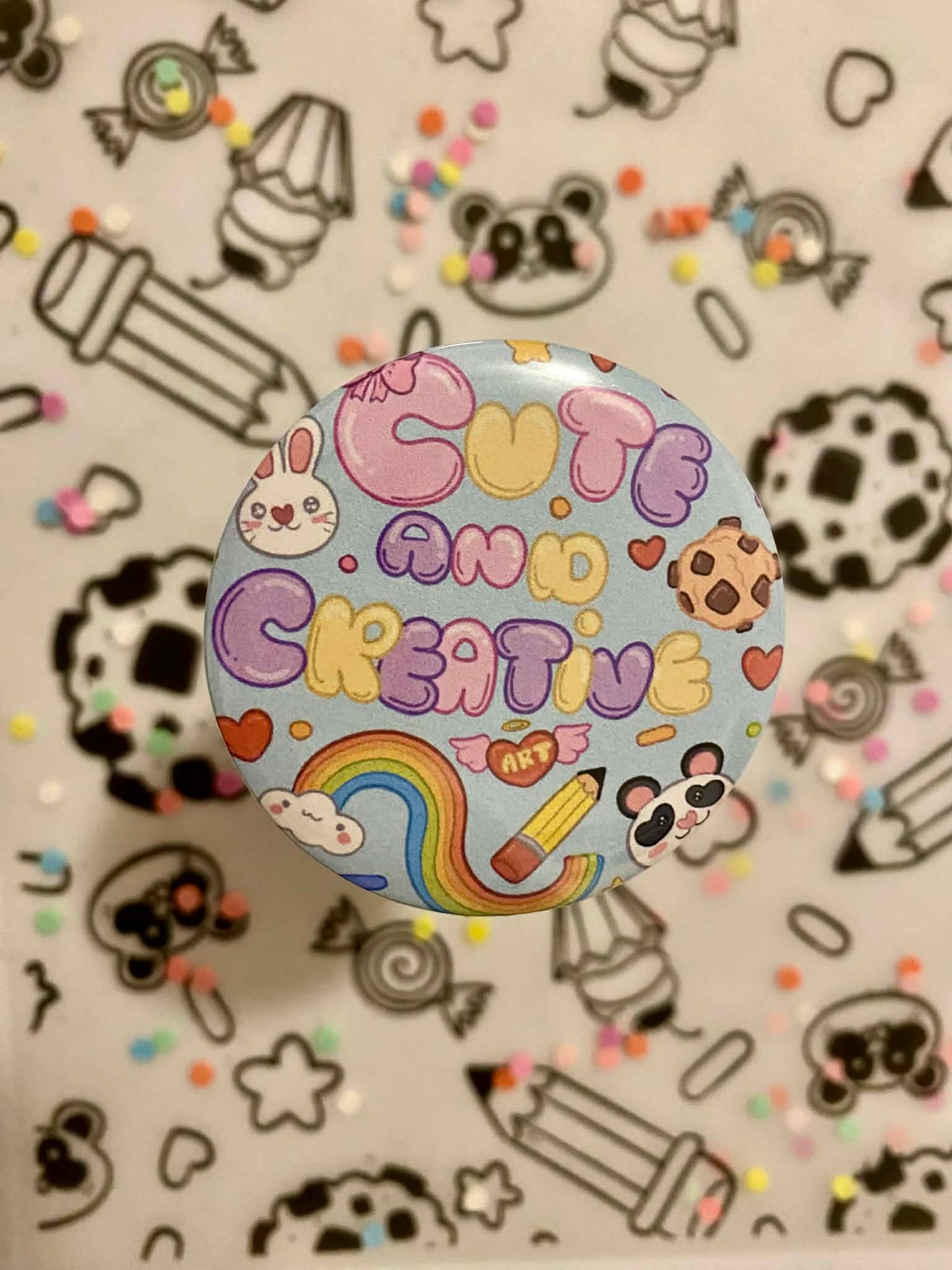 Cute and creative button pin