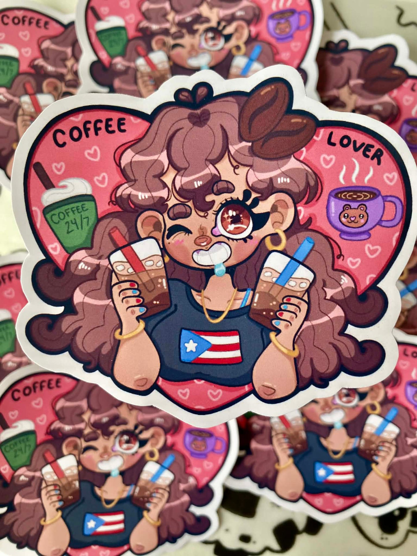 coffee lover cutie sticker