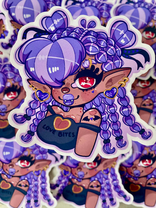 love Bites vampire cutie sticker