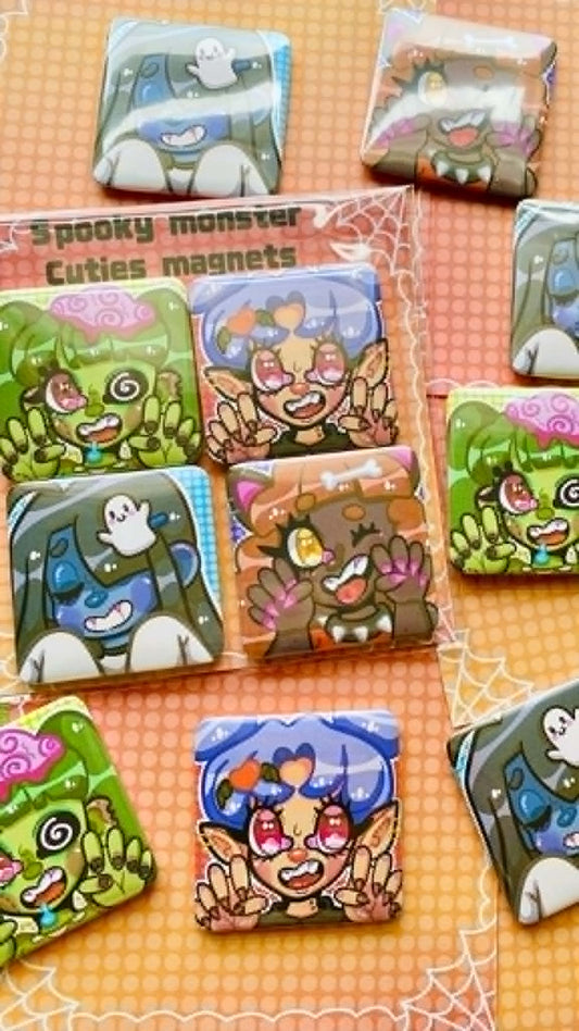 spooky monster cuties magnets