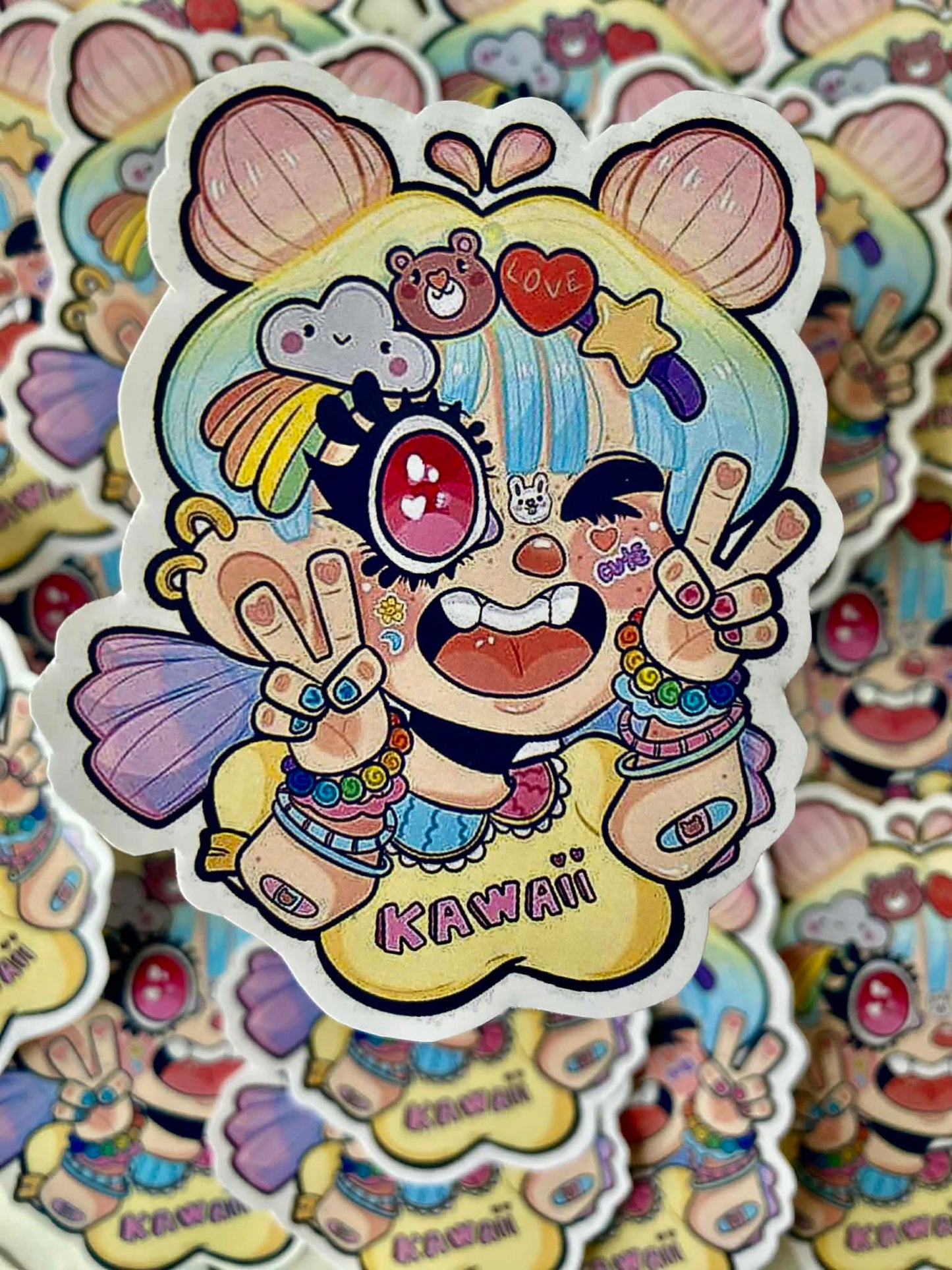 kawaii decora girl sticker