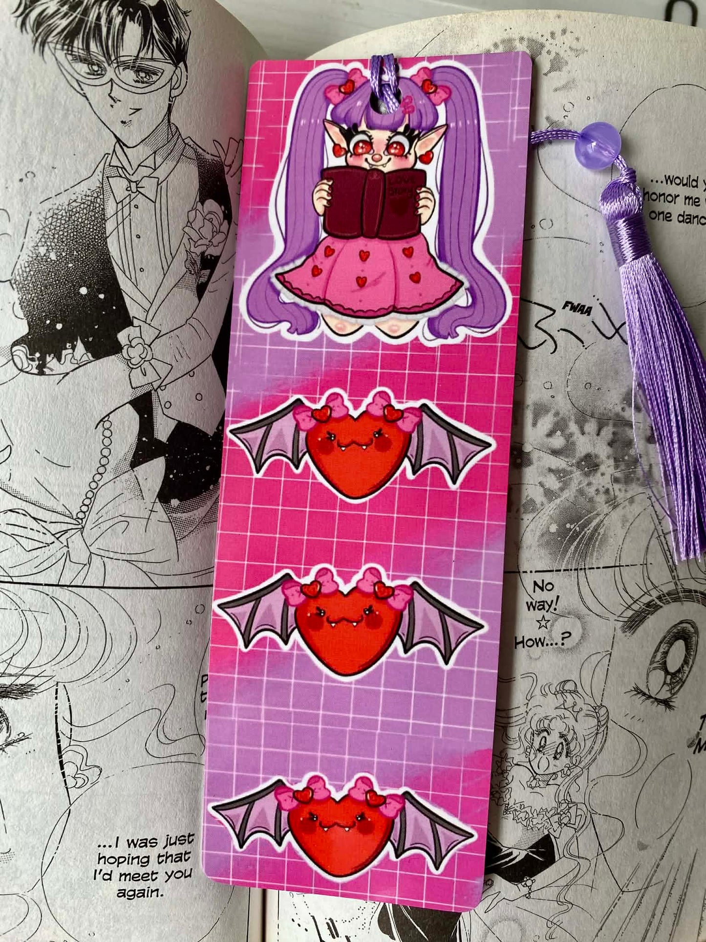 vampire bookmark with tassel(double sided)