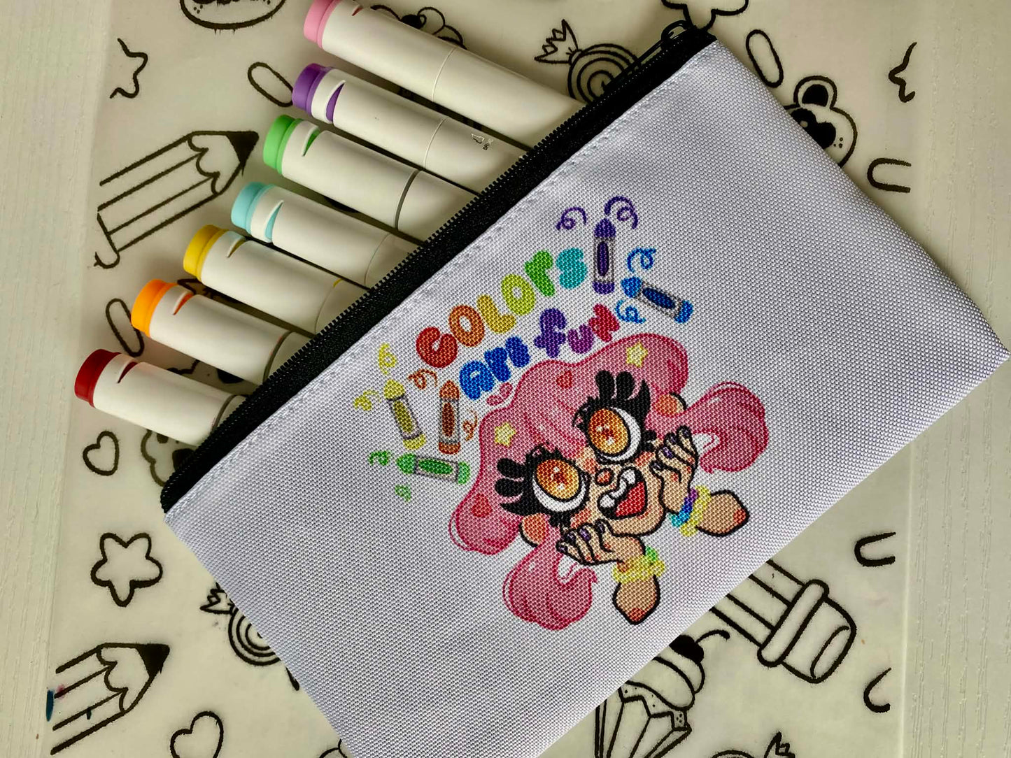 Colors are fun zipper pouch