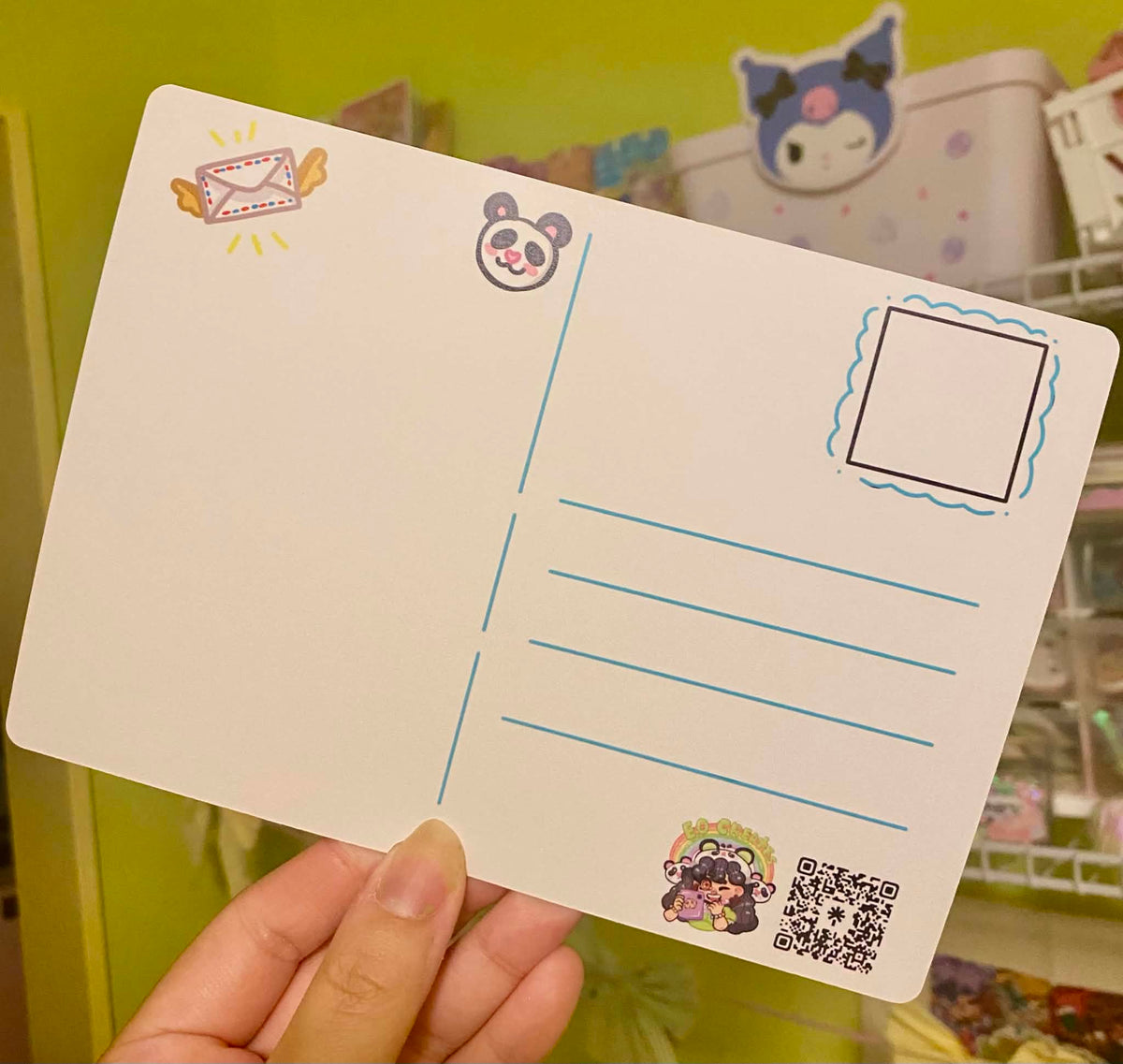 Speedy Panda Mail postcard