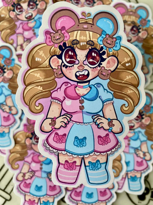 Teddy bear lover cutie sticker